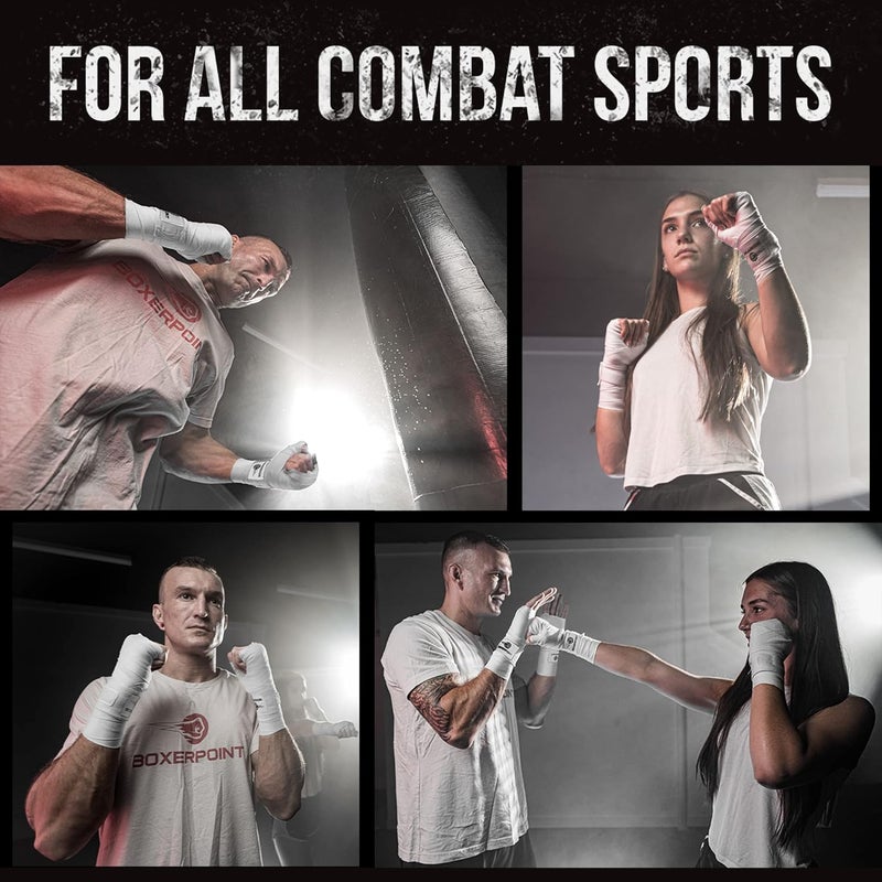 BOXERPOINT 180" Ringside Boxing Wraps for Men & Women - Breathable Hand Wraps for Boxing, Muay Thai, Kickboxing, MMA Gear - Image 2